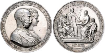 Franz Josef I. und Elisabeth, Silberhochzeit - Münzen, Medaillen und Papiergeld