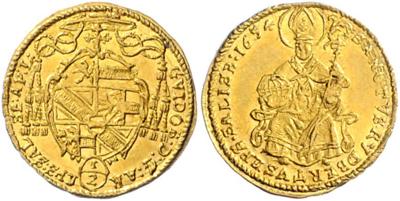 Guidobald v. Thun u. Hohenstein 1654-1668 GOLD - Münzen, Medaillen und Papiergeld