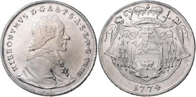 Hieronymus v. Colloredo 1772-1803 - Mince, medaile a papírové peníze
