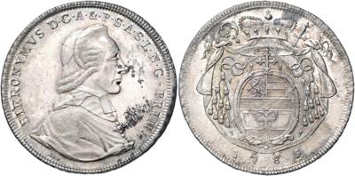 Hieronymus v. Colloredo 1772-1803 - Münzen, Medaillen und Papiergeld