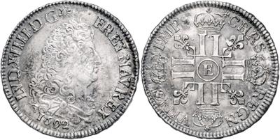 Ludwig XIV. 1643-1715 - Mince, medaile a papírové peníze