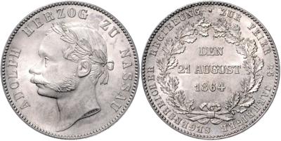 Nassau, Adolph 1839-1866 - Mince, medaile a papírové peníze