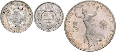 Österreich Franz Josef I. und 1. Republik - Coins, medals and paper money