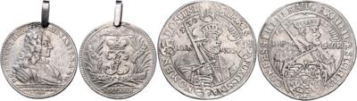 Preussen/Sachsen- beschädigte Großsilbermünzen - Münzen, Medaillen und Papiergeld