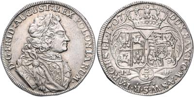 Sachsen, Friedrich August I. 1694-1733 - Münzen, Medaillen und Papiergeld
