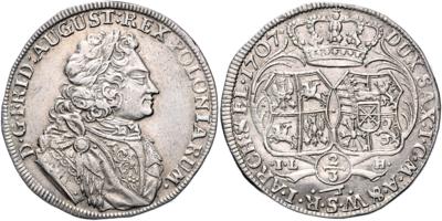 Sachsen, Friedrich August I. 1694-1733 - Mince, medaile a papírové peníze