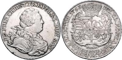 Sachsen, Friedrich Christian 1763 - Münzen, Medaillen und Papiergeld