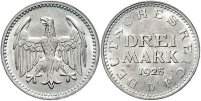 Weimarer Republik - Coins, medals and paper money