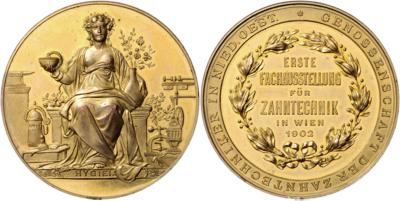 Wien, erste Fachausstellung für Zahntechnik 1902 - Mince, medaile a papírové peníze