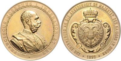 Anwesenheit des Kaisers in Brünn 1892 - Mince a medaile