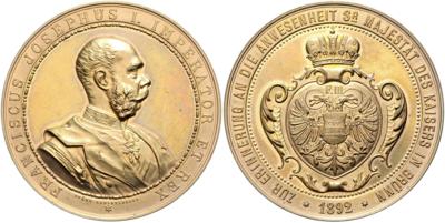 Anwesenheit des Kaisers in Brünn 1892 - Coins and medals