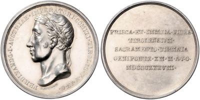 Ferdinand I., Huldigung Tirols in Innsbruck am 12. August 1835 - Coins and medals