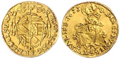 Guidobald v. Thun und Hohenstein 1654-1668 GOLD - Münzen und Medaillen