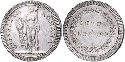 Italien, 1. Römische Republik 15. Februar 1798 bis 28. September 1799 - Mince a medaile