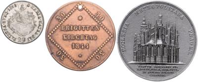 RDR/Österreich (ca. 15 AR + 2 AE/MET) u. a. Leopold I. 3 Kreuzer 1698 Graz, - Mince a medaile