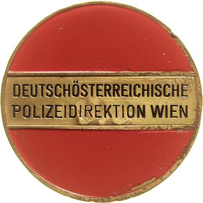 Dienstabzeichen "Deutschösterreichische Polizeidirektion Wien", - Orden und Auszeichnungen