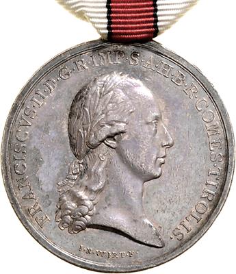 Militärverdienstmedaille für das Tiroler Aufgebot 1796, - Řády a vyznamenání