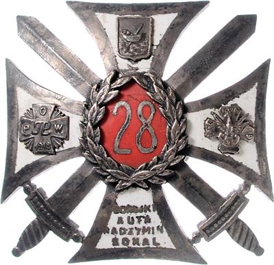28. Kaniowski Schützen Regiment - Onorificenze e decorazioni