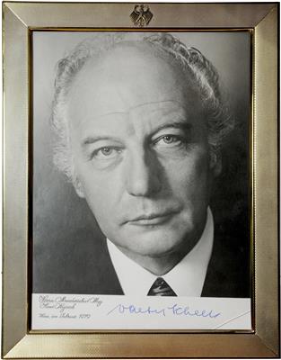 Geschenkportrait Bundespräsident Walter Scheel - Orden und ...