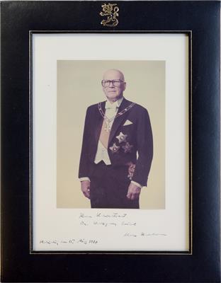 Geschenkfoto des finnischen Staatspräsidenten Urho Kekkonen, - Řády a vyznamenání