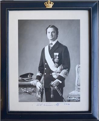 Geschenkfoto König Carl Gustaf XVI. von Schweden, - Orden und Auszeichnungen