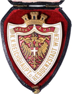 Abzeichen "Marktamt K. K. Reichshaupt und Residenzstadt Wien", - Onorificenze e decorazioni