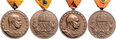 Ungarische Ehrenmedaille für 25 - Jahre Tätigkeit auf dem Gebiet des Feuerwehr - und Rettungswesens, - Orden und Auszeichnungen