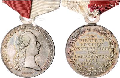 Militärverdienstmedaille für das Niederösterreichisch Aufgebot 1797, - Onorificenze e decorazioni