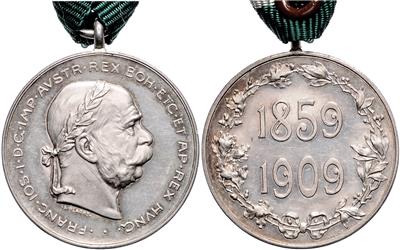 Tiroler Landesverteidigungs -Jubiläumsmedaille 1859 - 1909, - Orden und Auszeichnungen