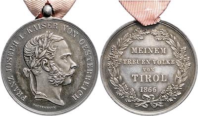 Tiroler Landesverteidigungsmedaille 1866, - Orden und Auszeichnungen