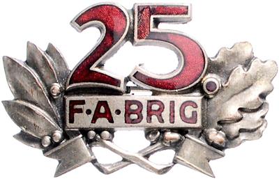 25. F. A. BRIG., - Onorificenze e decorazioni