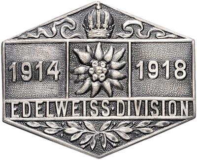 Edelweiss - Division 1914/1818, - Orden und Auszeichnungen