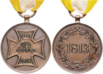 Kriegsdenkmünze für die Freiwilligen von 1813, - Orders and decorations