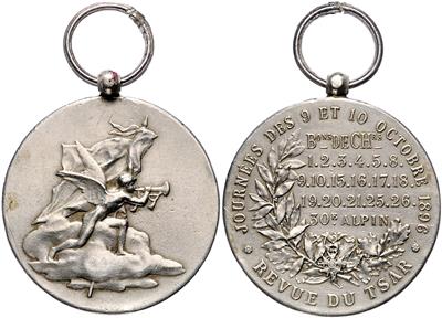 Medaille auf die russisch - französischen Manöver 1896, - Řády a vyznamenání