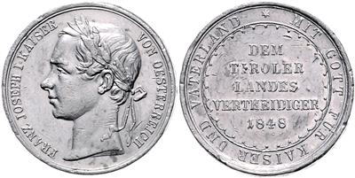 Tiroler Landesverteidiger-Medaille 1848, - Orden und Auszeichnungen