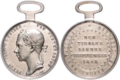 Tiroler Landesverteidigungs -Denkmünze 1848, - Orden und Auszeichnungen