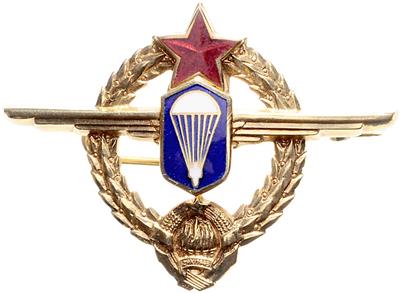 Abzeichen für Fallschirm - Instruktor der Luftwaffe der VR Jugoslawien, - Orden und Auszeichnungen