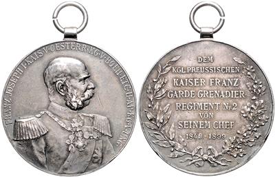 Erinnerungsmedaille für Angehörige des königl. preußischen Kaiser Franz Garde Grenadier - Regiments Nr. 2, - Onorificenze e decorazioni