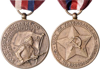 Erinnerungsmedaille der Tschechoslowakischen Rotarmisten - Föderation, - Řády a vyznamenání