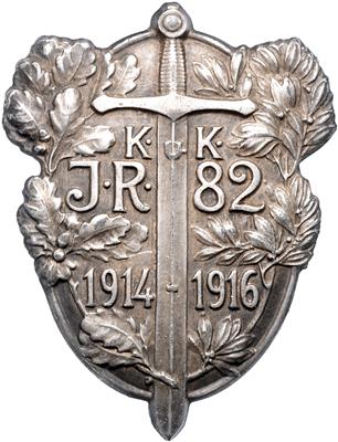 K. u. K. IR 82 1914-1916, - Řády a vyznamenání