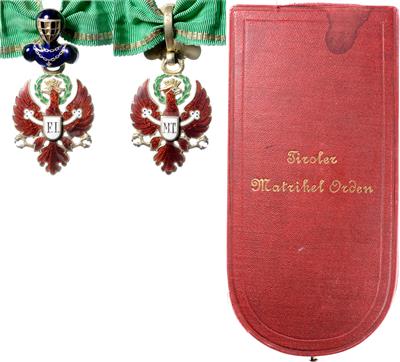 Tiroler Adelsmatrikel - Abzeichen, - Orden und Auszeichnungen