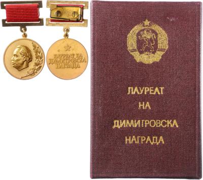 Dimitrow - Staatpreis Medaille, - Orden und Auszeichnungen