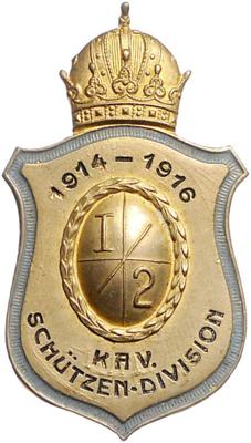 Kavallerie Schützen-Division I./2 1914-1916, - Řády a vyznamenání