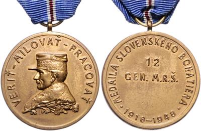 Erinnerungsmedaille des 12. Schützenregiments General Stefanik, - Ordini e riconoscimenti