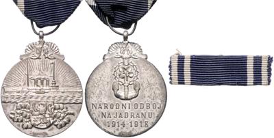 Erinnerungsmedaille des Nationalwiderstandes an der Adria, - Medaile a vyznamenání