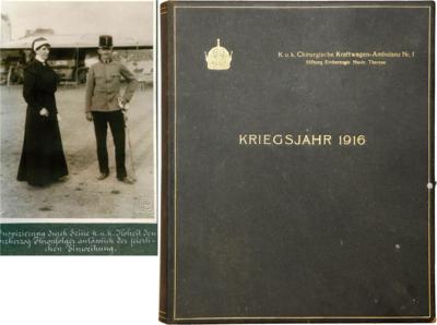 Fotoalbum K. u. K. Chirurgische Kraftwagen-Ambulanz Nr. 1 Kriegsjahr 1916, - Medaile a vyznamenání