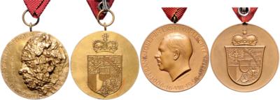 Gedenkmedaille auf Fürst Franz Joseph II. von Liechtenstein, - Medaile a vyznamenání