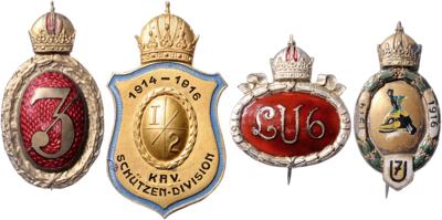 Lot Kappenabzeichen, - Medaile a vyznamenání