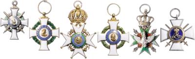 Lot Miniaturen Sachsen, - Orden und Auszeichnungen