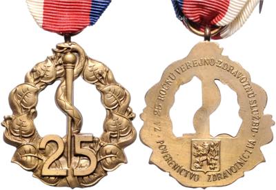 Medaille für 25-Jahre ausgezeichnete Dienste im Gesundheitswesen, - Orden und Auszeichnungen